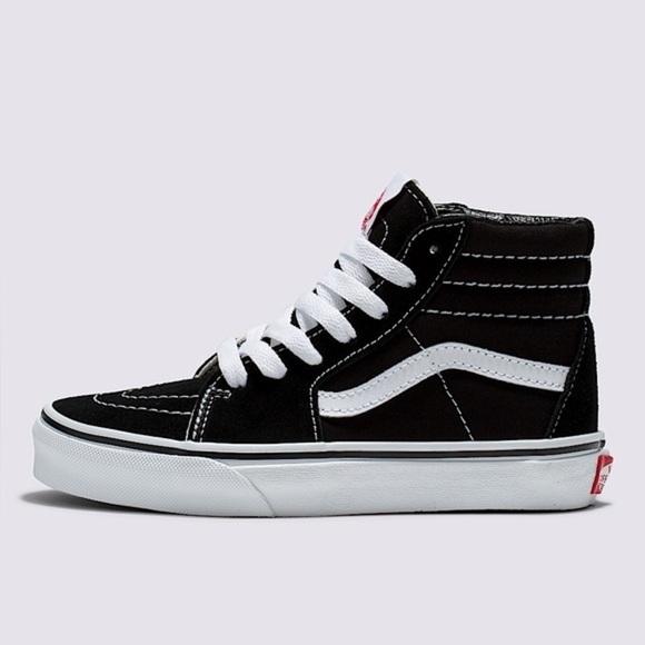 Vans Sk8-Hi Shoes Little Kids Skater Sneakers size 3 Black True white - Picture 1 of 12